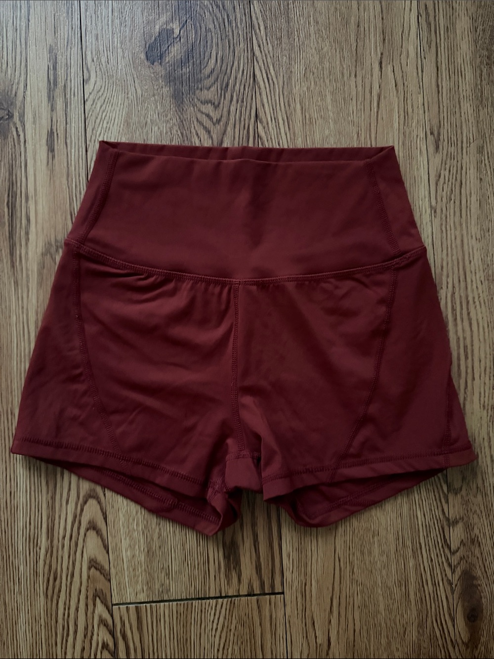Born Primitive High-Waist Burgundy Athletic Shorts